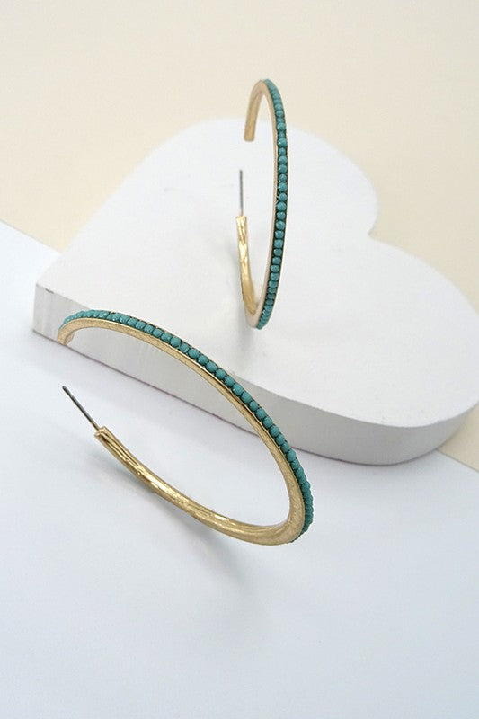 Layla Beaded Hoop