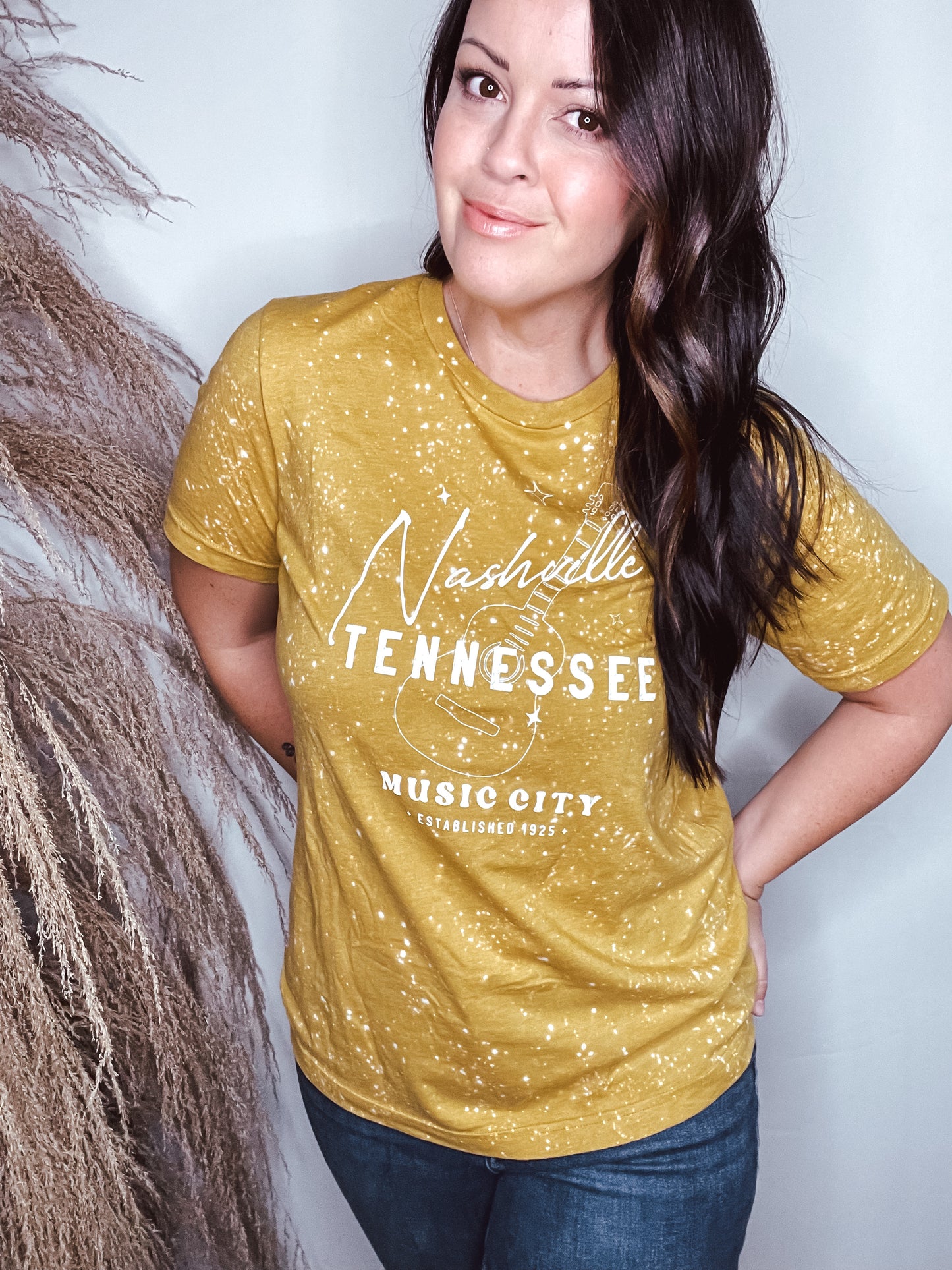 Music City Bleached Graphic Tee